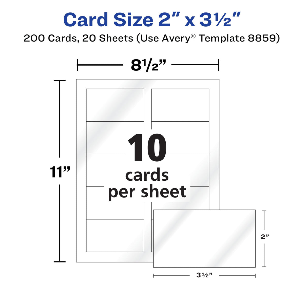 Avery Card Stock 8859, 200 cards – view 9