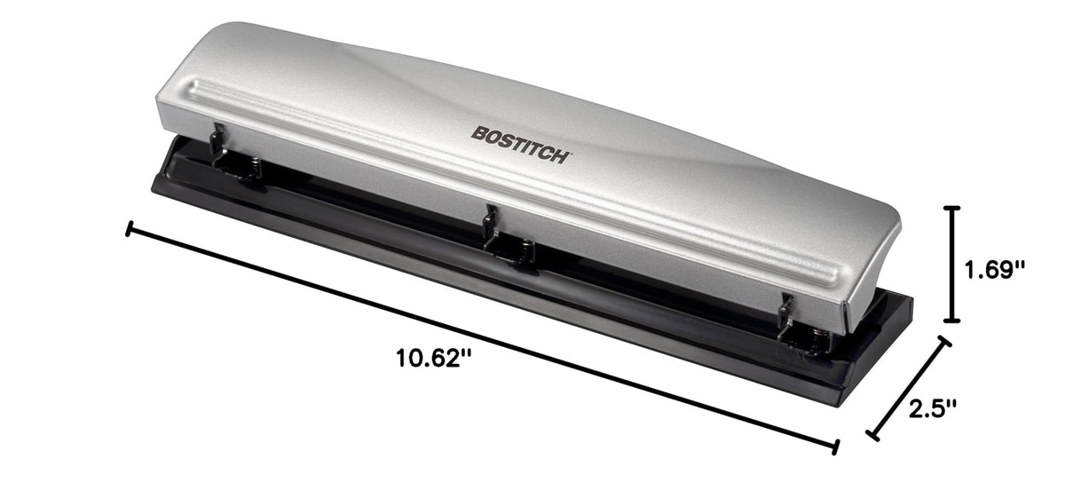 Bostitch Hole Punch HP12, 12 Sheet Silver – view 6