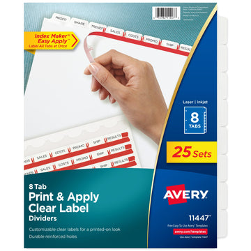 Avery Binder Divider 11447, 8 tab