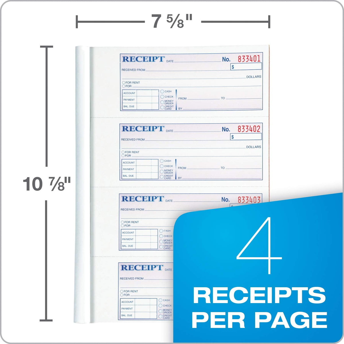 Adams Office Products ABFTC1182 TC1182, 11" x 7-5/8" – view 7