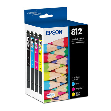 Epson Inkjet Printer Ink T812120-BCS, Standard, 4 Count