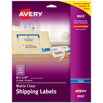 Avery Label 8665, One Size, 25 Count