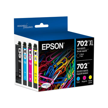 Epson Inkjet Printer Ink T702XL-BCS, High Yield