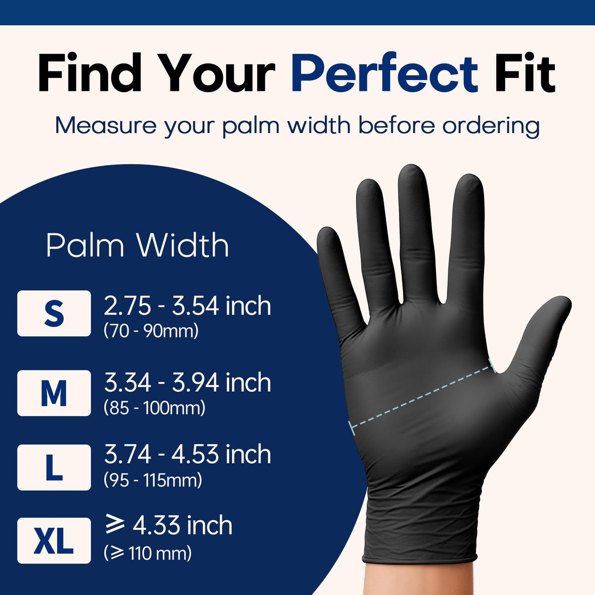 Supmedic Protective Glove SKF-Black, Large, 100 Count – view 6