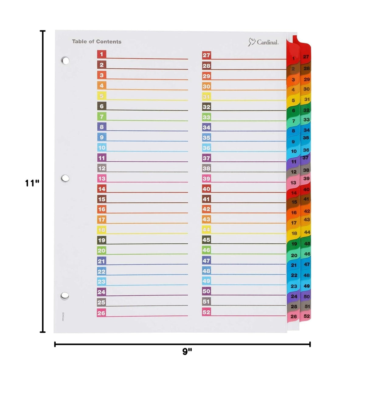 Cardinal Binder Divider 60990, 8-1/2 x 11, 52 Count – view 7