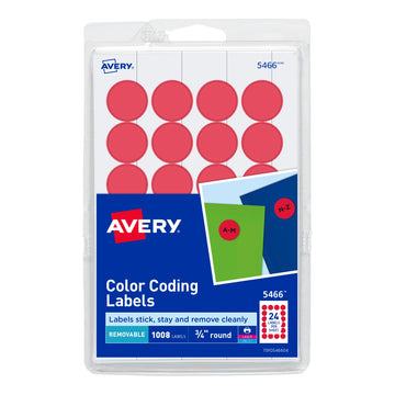 Avery Label 5466, 3/4" diameter, 1008 Count