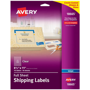 Avery Label 18665, 10 labels