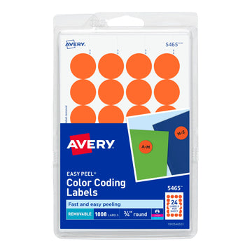 Avery Label 5465, 3/4" diameter