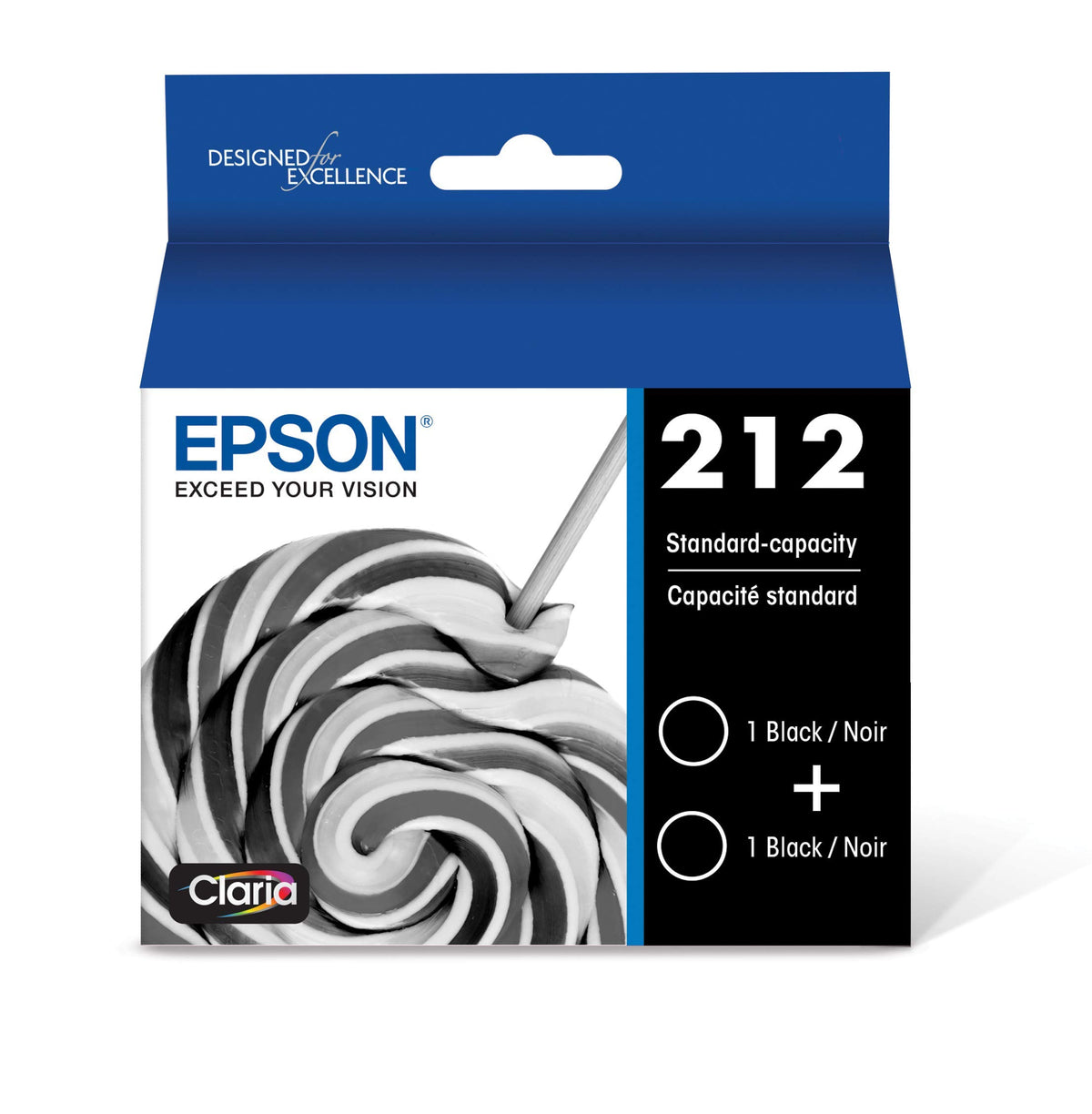Epson Inkjet Printer Ink T212120-D2, Standard, 2 Count