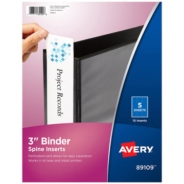 Avery Storage Binder 89109, For 3" Ring, 5 Count