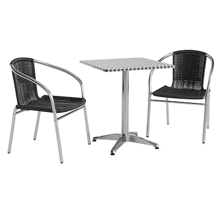 Flash Furniture Kitchen Furniture TLH-ALUM-24SQ-020BKCHR2-GG - product photo 1
