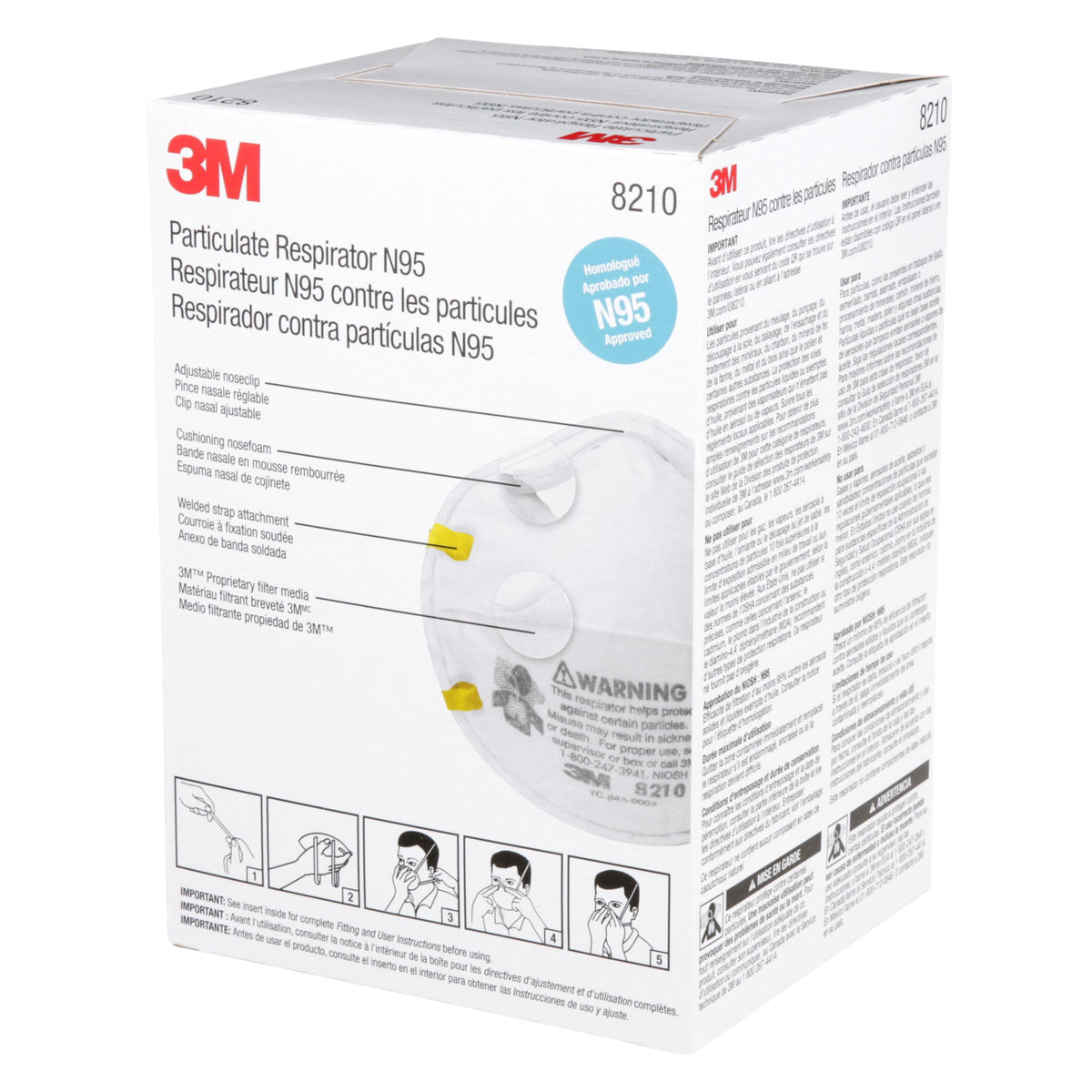 3M Respirator 8210, 1 Count (Pack of 20) – view 12