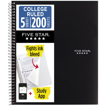 Five Star Blank Book 72073, 1 Count, Black