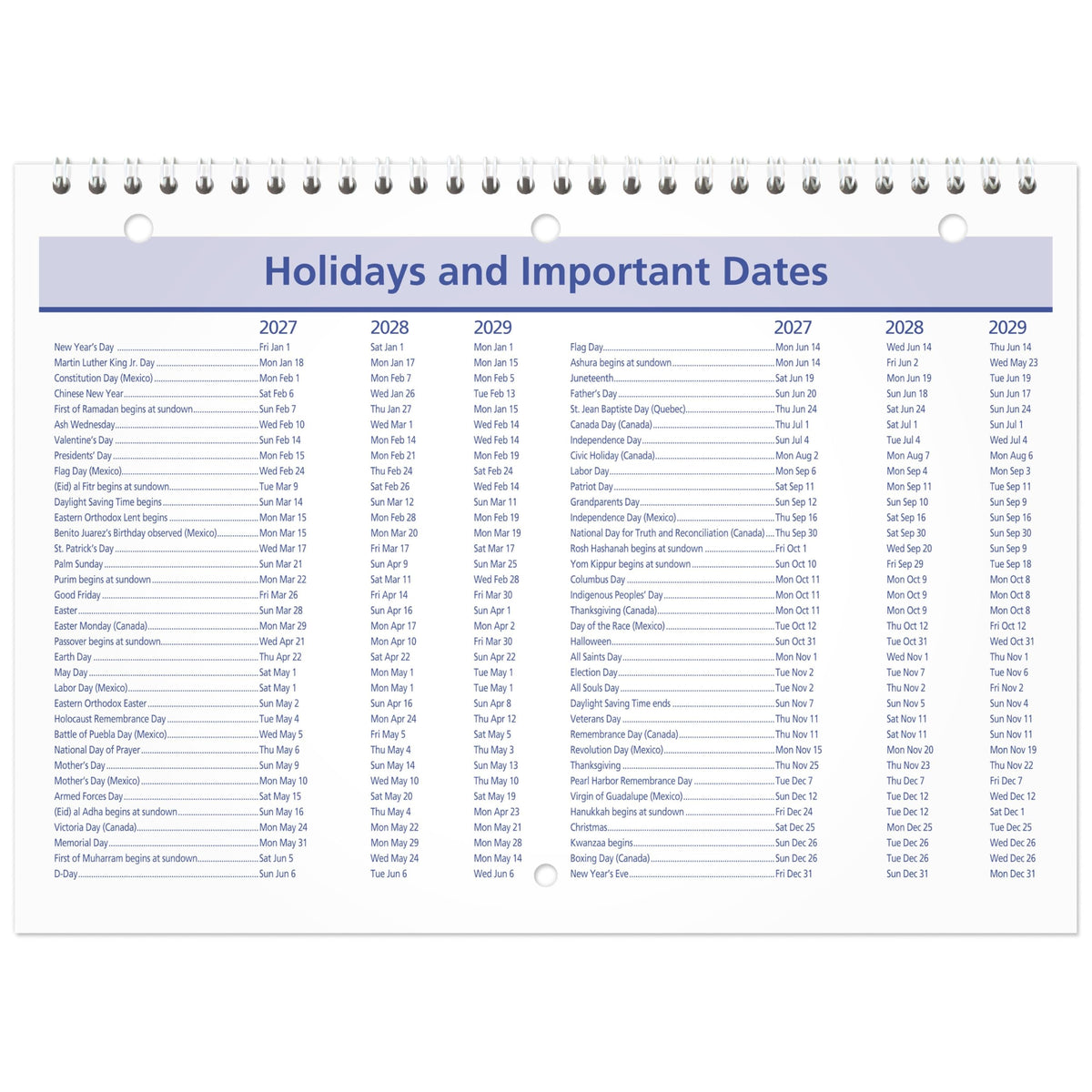 AT-A-GLANCE Calendar PM5028, 8"W x 11"H – view 6