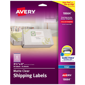 Avery Label 18664, 3-1/3" x 4"