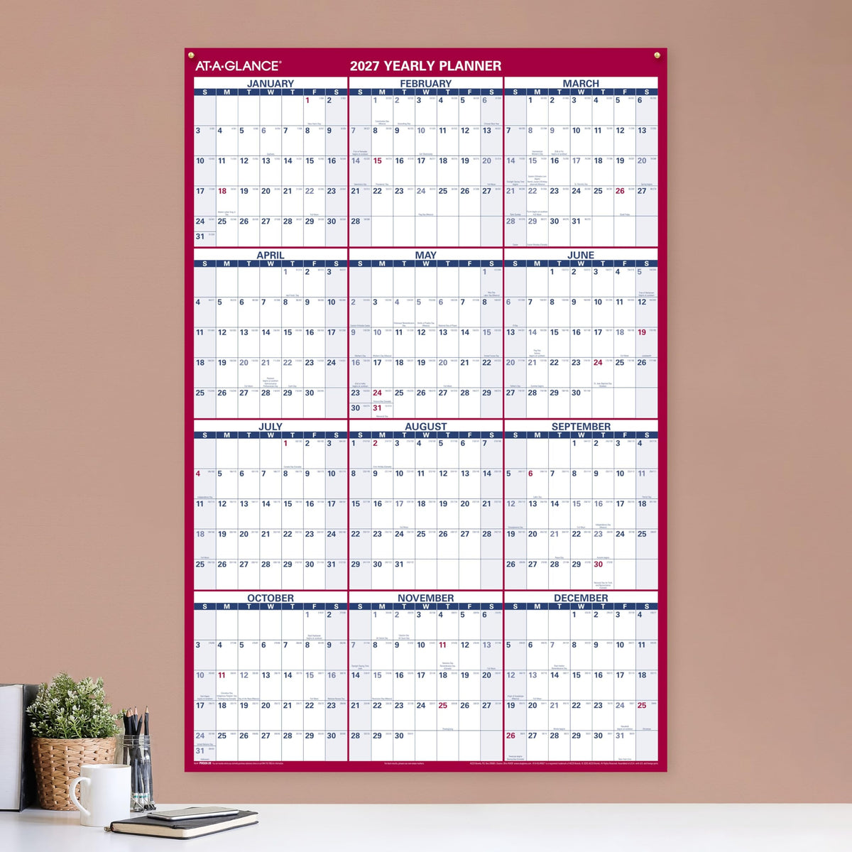 AT-A-GLANCE Calendar PM32628, 48"W x 32"H – view 5