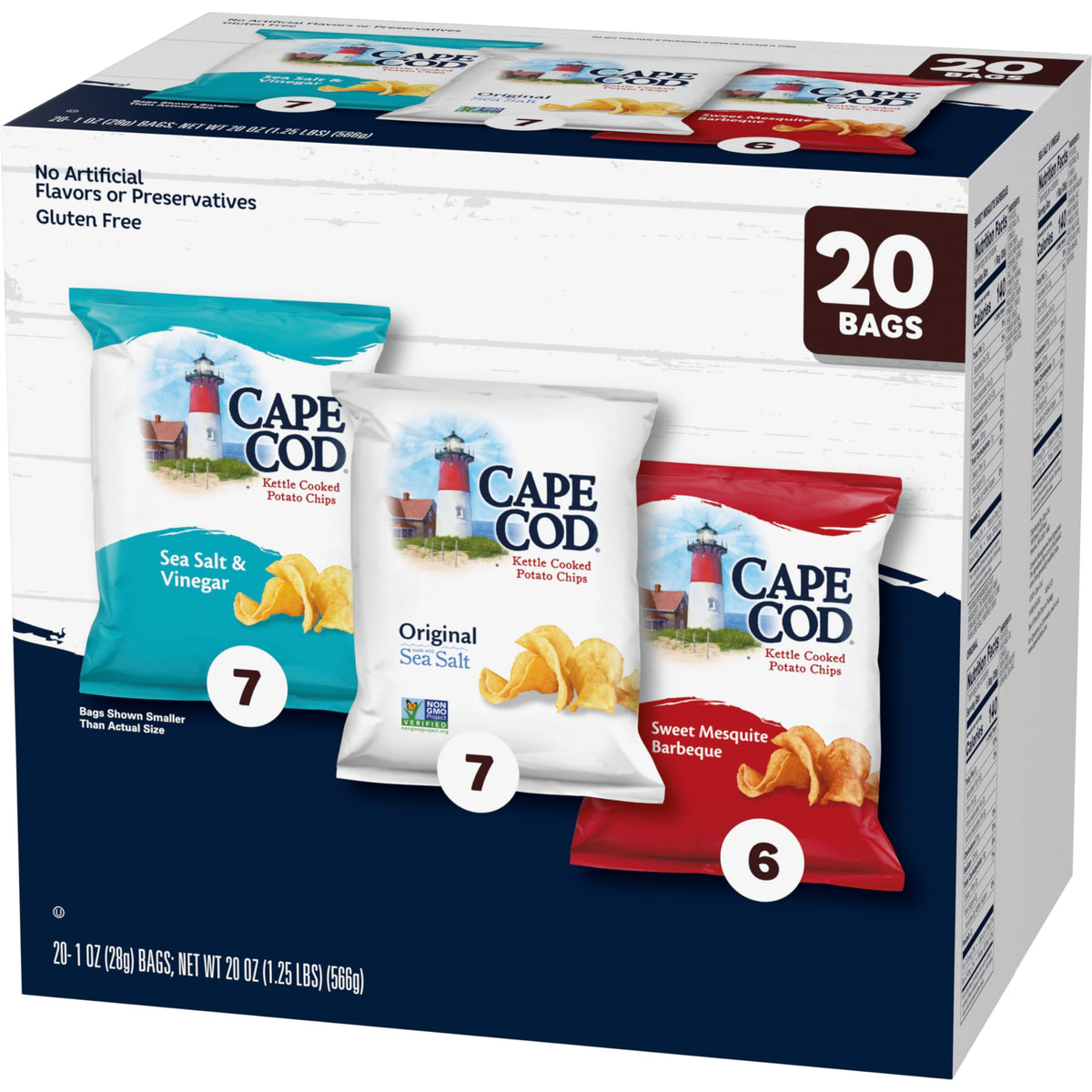 Cape Cod Snack Chip And Crisp 200790115025, 1 Ounce (Pack of 20) – view 6