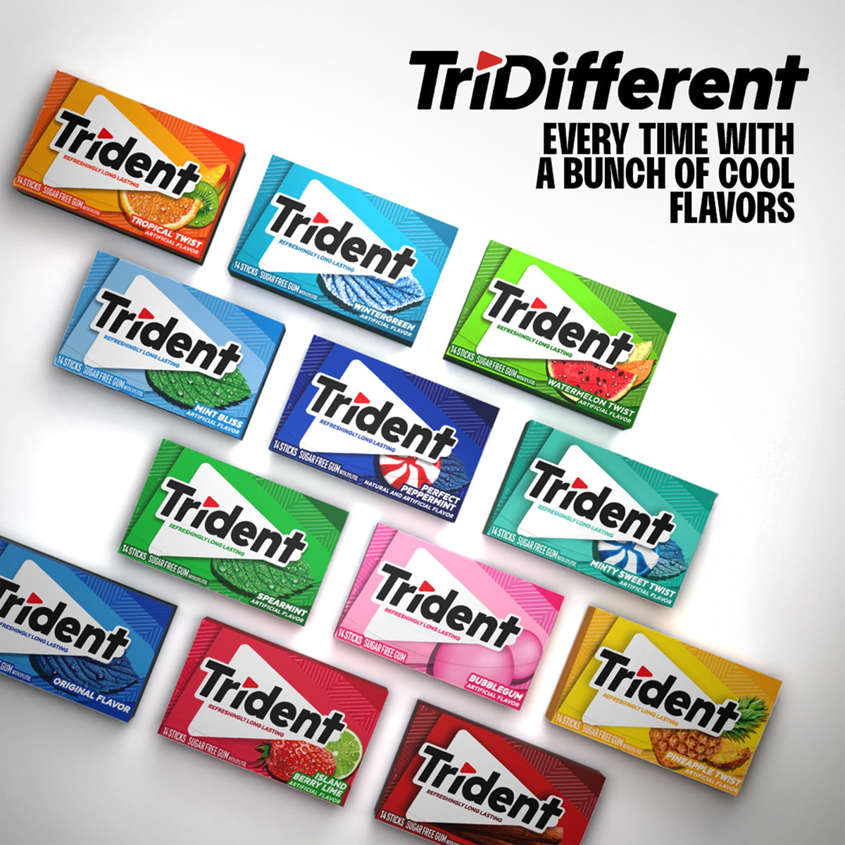 Trident Chewing Gum 12546011112, 14 Count (Pack of 12) – view 8