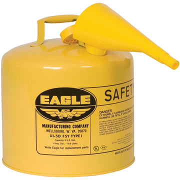 Eagle Liquid Fuel Container UI50FSY, 5 Gallon