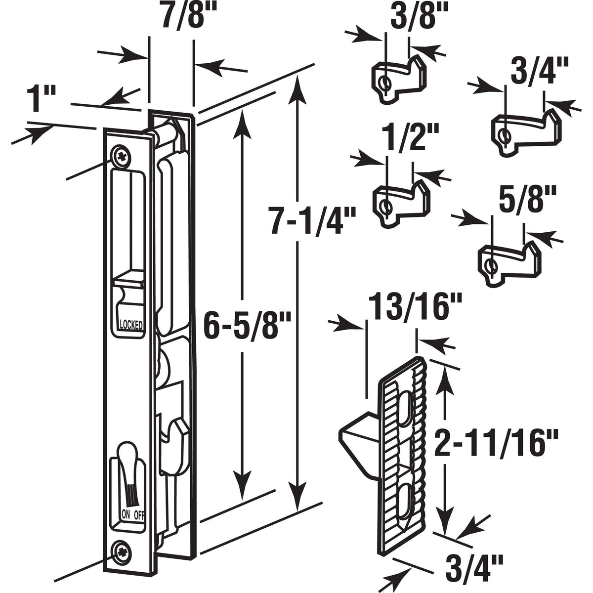 PRIME-LINE Hardware Handle C 1226, 6-5/8 in. – view 2