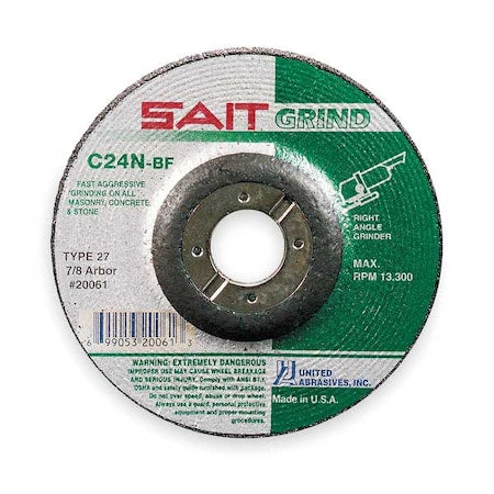 United Abrasives/sait Grinding Wheel 20061 - product photo 1