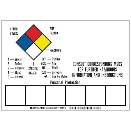 Brady Safety Sign 121456 - product photo 1