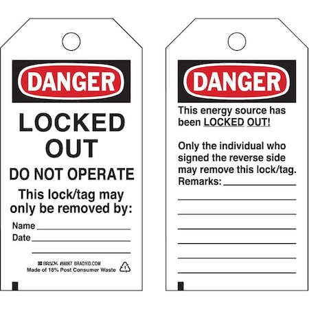 Brady Safety Sign 66067 - product photo 1