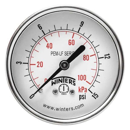 Winters Pressure Gauge PEM1436LF - product photo 1
