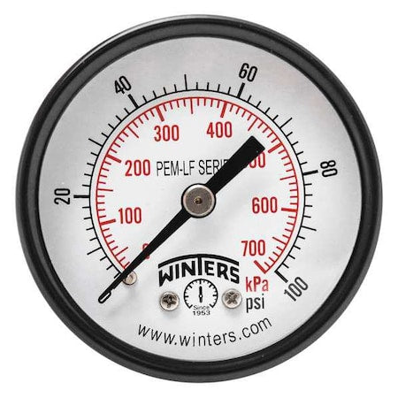 Winters Pressure Gauge PEM1407LF - product photo 1