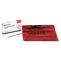First AID Only 21-022 Biohazard Bags, 7 to 10 gal., Red