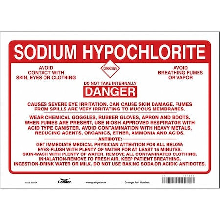 Condor Safety Sign 464Z96 - product photo 1