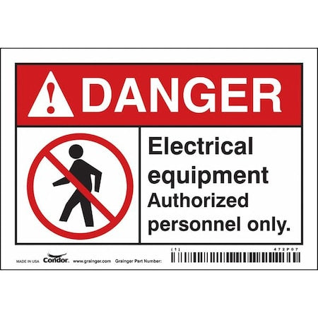 Condor Safety Sign 472P07 - product photo 1