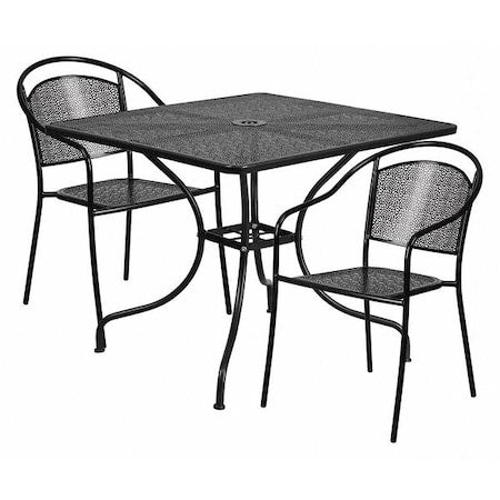Flash Furniture Outdoor Furniture CO-35SQ-03CHR2-BK-GG - product photo 1