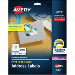 Avery Label 6871, 1-1/4 x 2-3/8, 450 Count - product photo 1