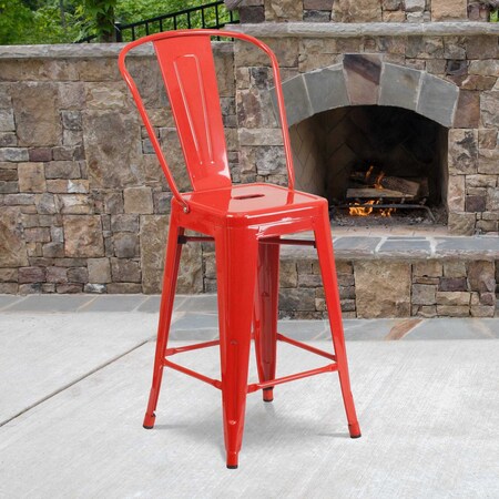 Flash Furniture Kitchen Furniture 4-CH-31320-24GB-RED-GG - product photo 1
