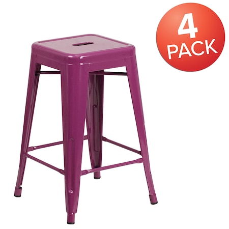 Flash Furniture Outdoor Furniture 4-ET-BT3503-24-PUR-GG - product photo 1
