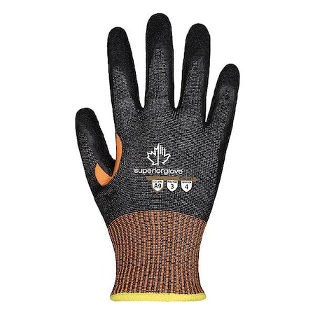 Superior Glove STXLXRT-10 Knit Gloves, Crinkle Latex, Fingertips, Pair