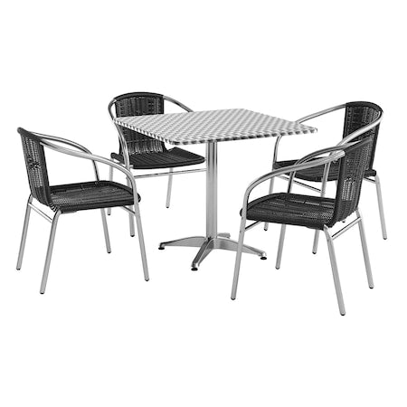 Flash Furniture Kitchen Furniture TLH-ALUM-32SQ-020BKCHR4-GG - product photo 1
