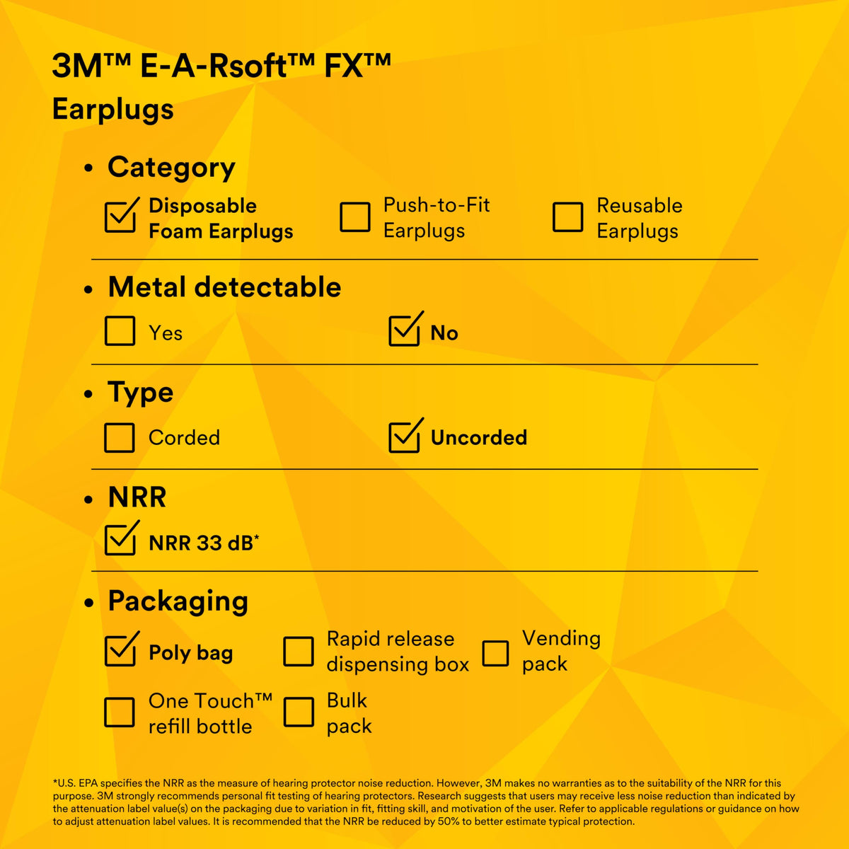 3M Earplug 080529120868, 1 pair (Pack of 200) – view 7