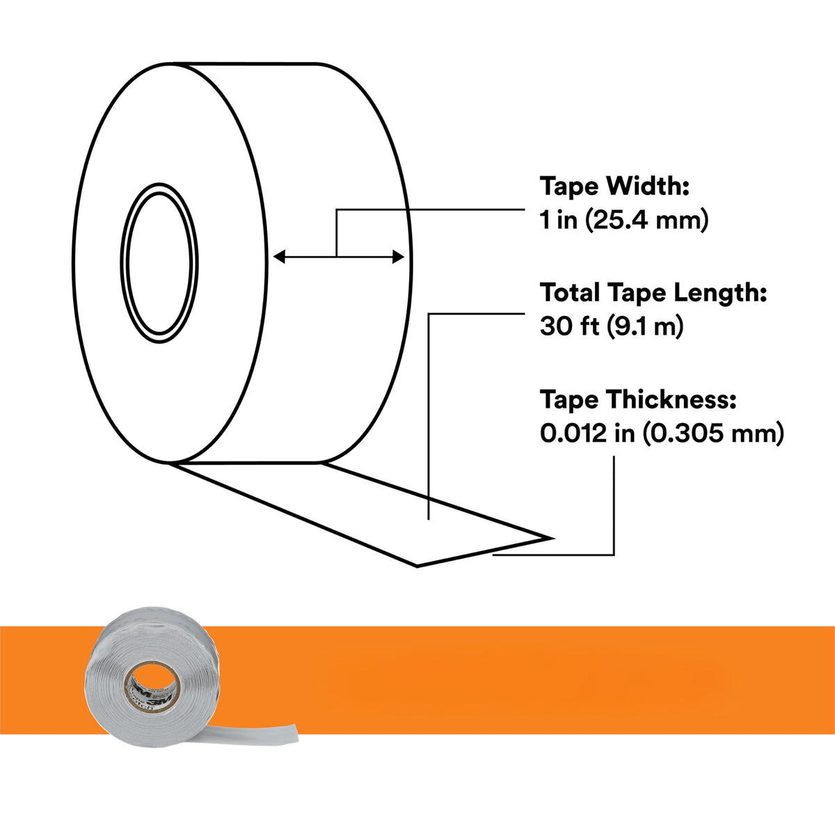 3M Adhesive Tapes 70, 1 in x 30 ft – view 2