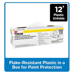 3M MFB-12 Paint Drop Cloth, 12 ft x 400 ft, Clear - product photo 1