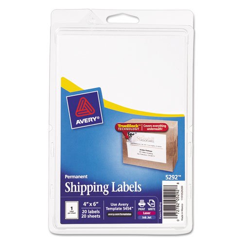Avery Label 5292, 1 Count, 20 Count – view 4