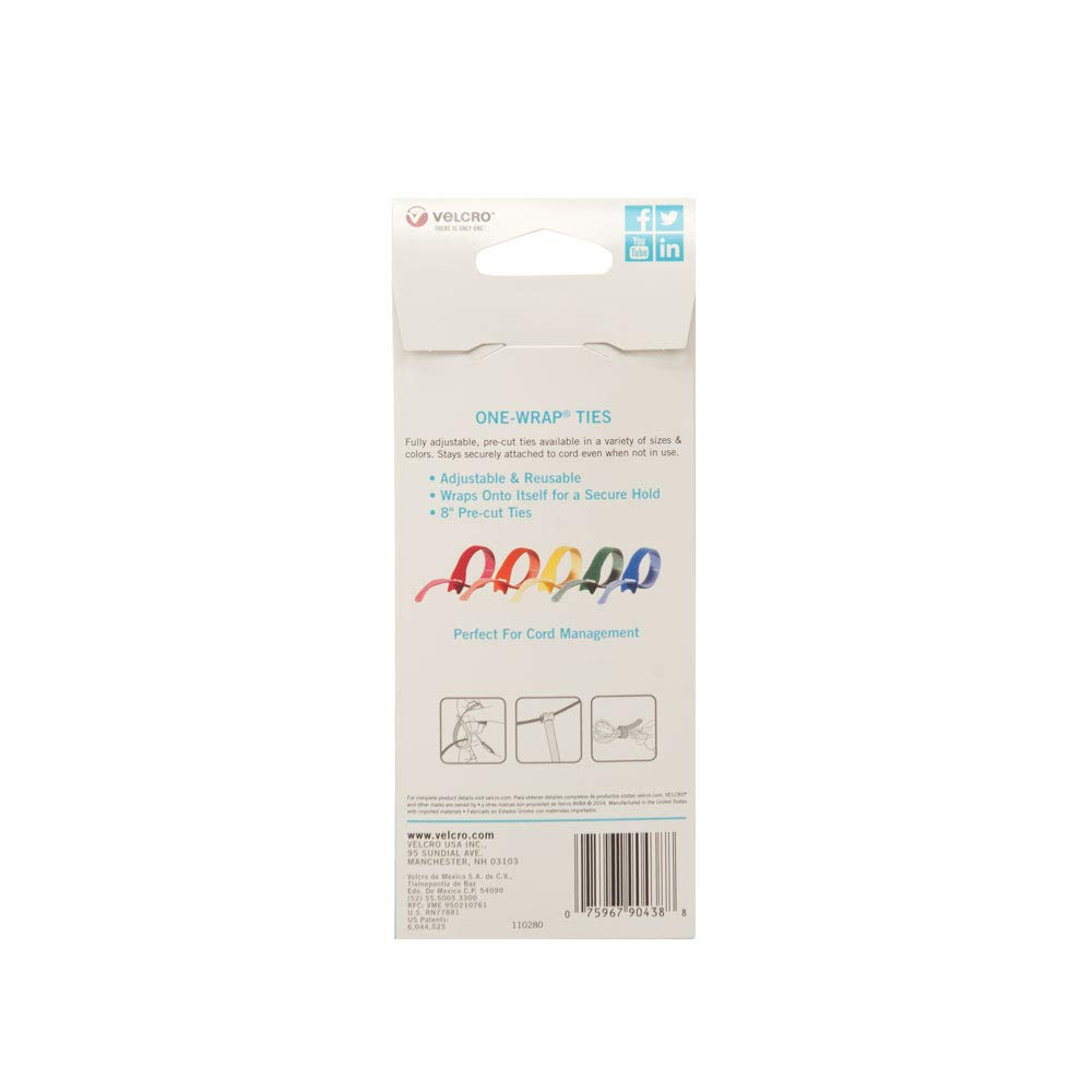 VELCRO Brand Cable Tie 90438, 5 Ties – view 2