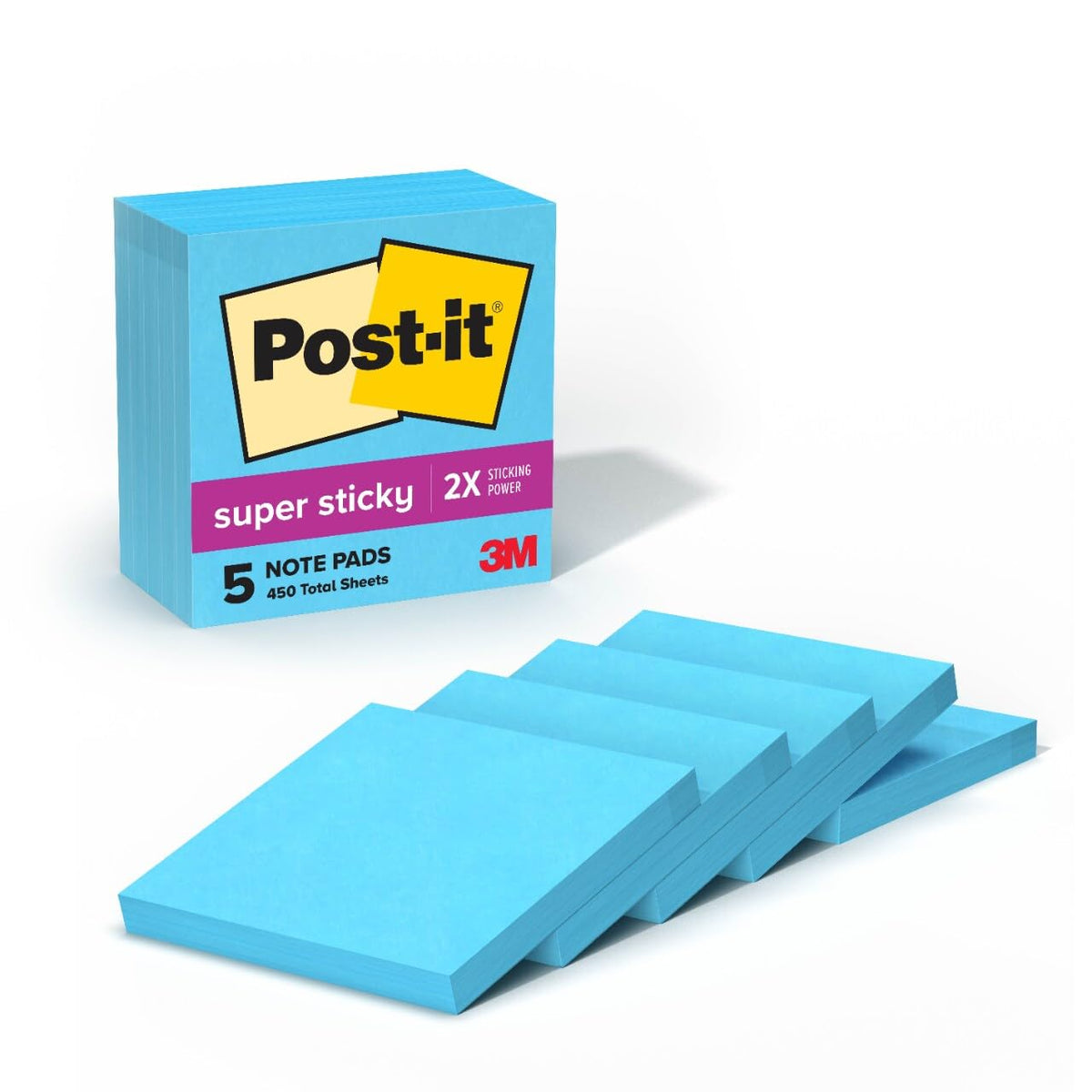 Post-it Self Stick Note 654-5SSBE, 2" x 3"