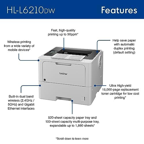 Brother Printer HLL6210DW, One Size – view 3