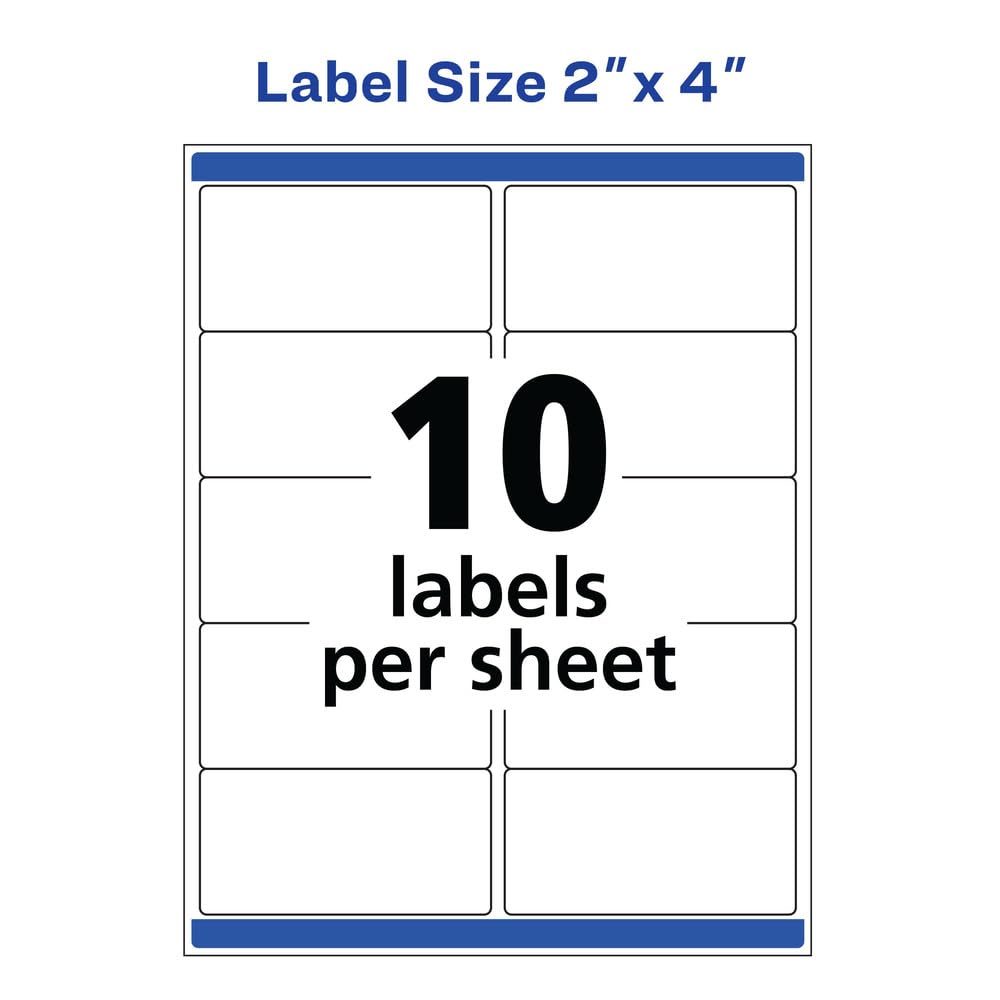 Avery Label 15513, 2" x 4", 100 Count – view 5