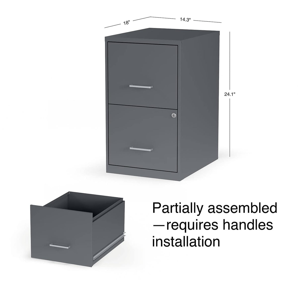 STAPLES Cabinet ST52143-CC, 24.1"H x 14.3"W x 18"D – view 7
