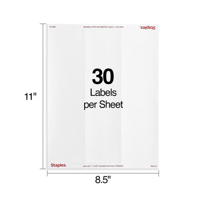 Staples Label ST18054-CCVS, 1*2.375 in, 2250 Count – view 2