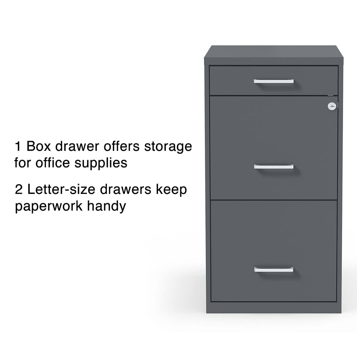 STAPLES Cabinet ST52154-CC, 18.9" D X 14.3" W X 26.8" H – view 2