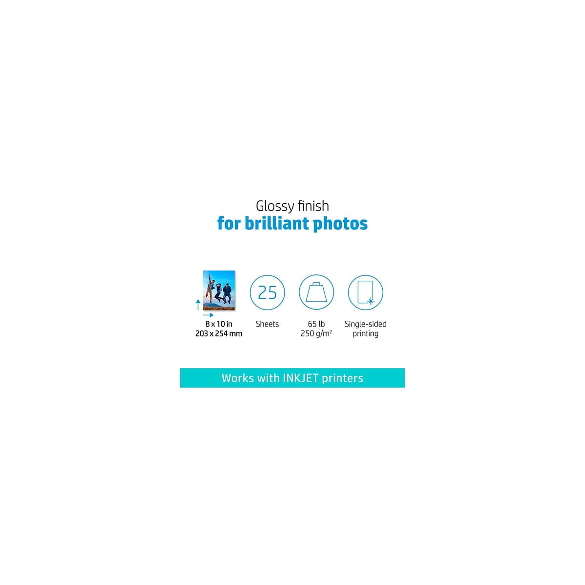 HP Print Copy Paper 6J777A, 8 x 10 in – view 5